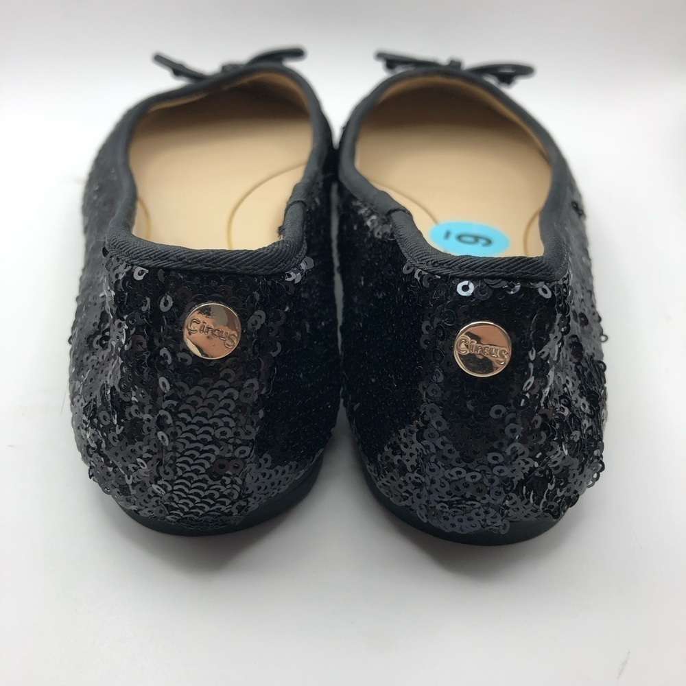 Circus by Sam Edelman Charlotte black sequin flats womens 6 wide - Picture 5 of 9